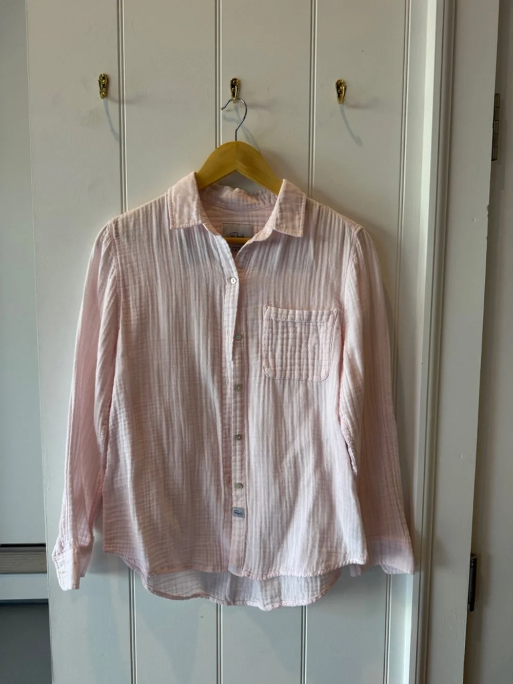 Rails Pale Pink Cotton Button-Down Shirt - Picture 1 of 1